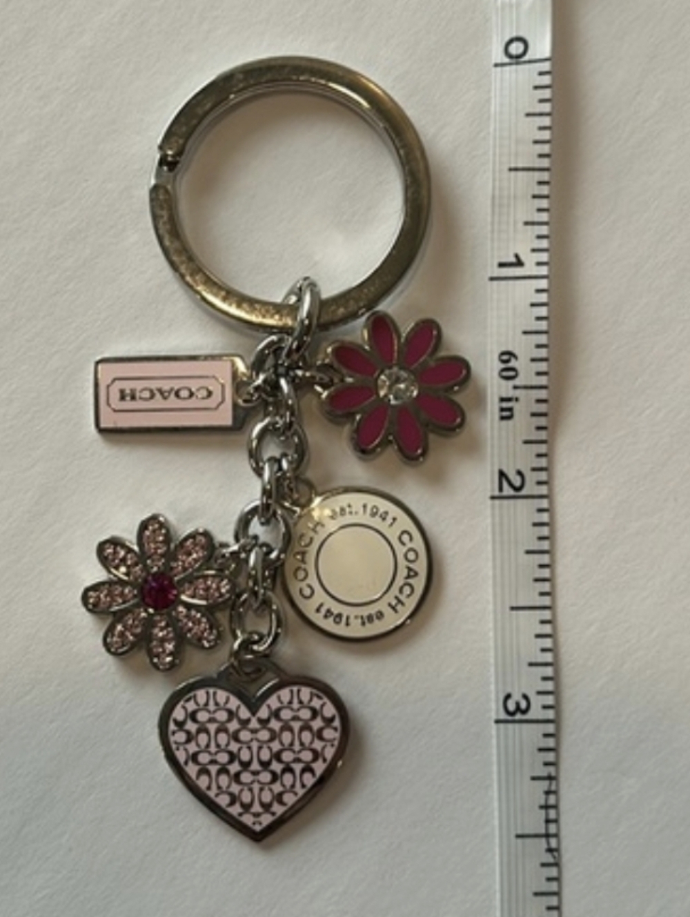 COACH Daisy Keychain Fob Purse Charms - Picture 5 of 8